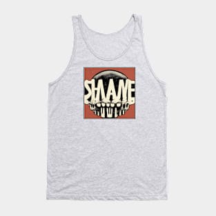 Orange Shame Skull Tank Top